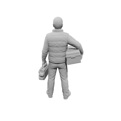 MM2217 Heavy Equipment Mechanic-21 Worker with Battery and Case