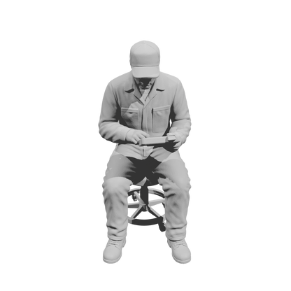 MM2219 Heavy Equipment Mechanic-23 Seated Tech with Tablet