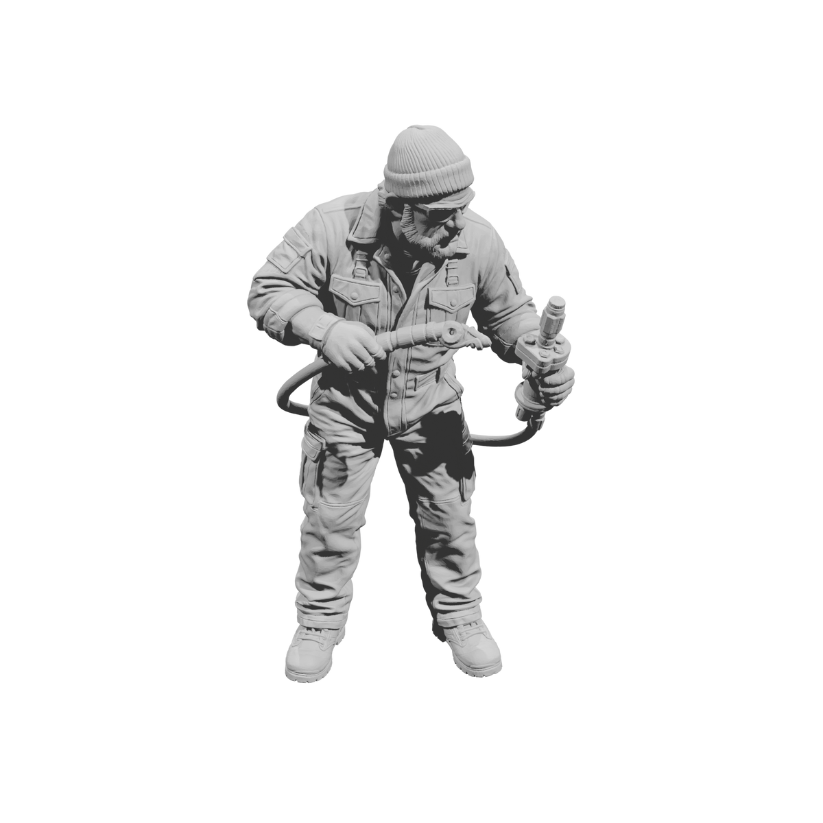 MM2200 Heavy Equipment Mechanic-4 Worker with Fuel Nozzle