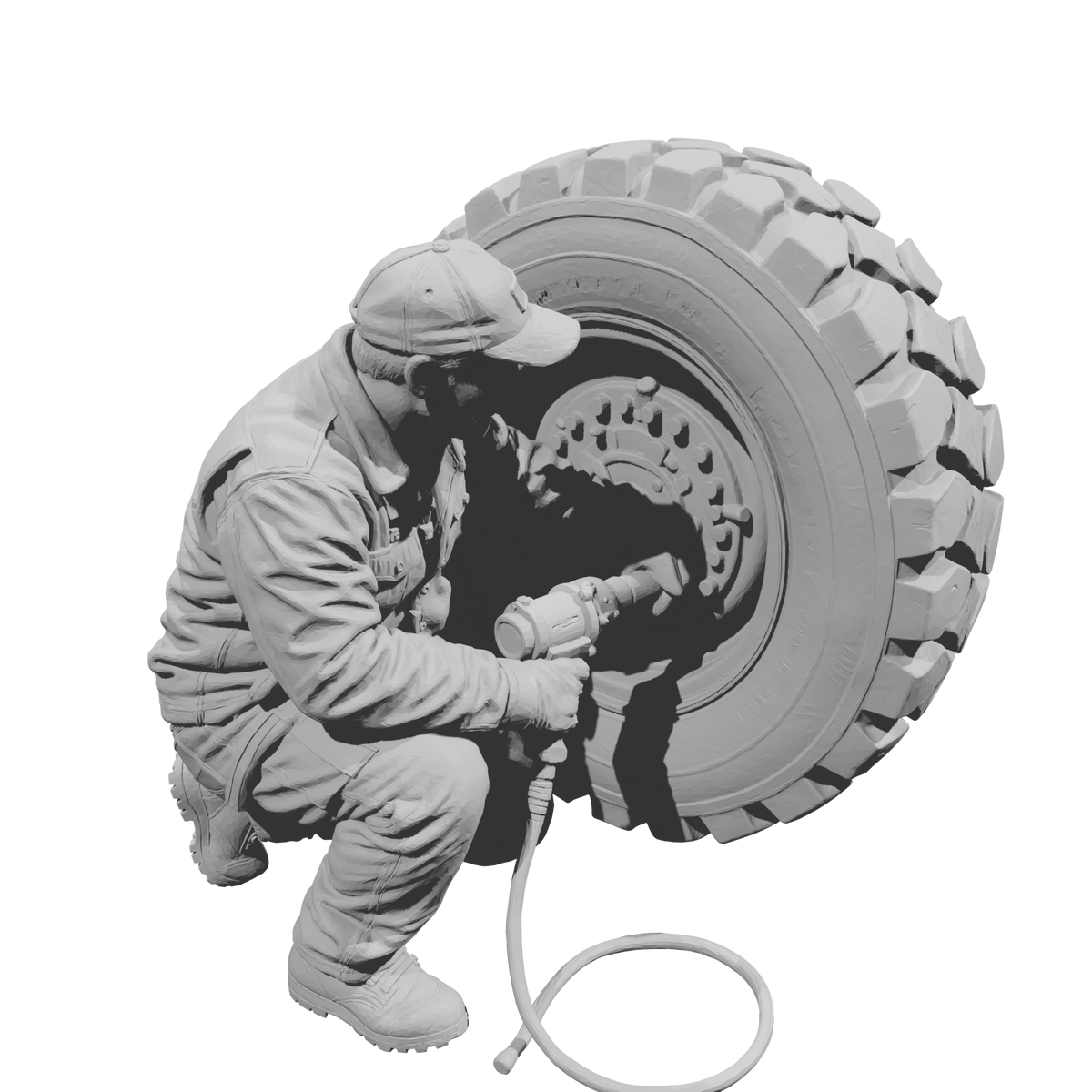 MM2204 Heavy Equipment Mechanic-8 Repairman with Large Tire