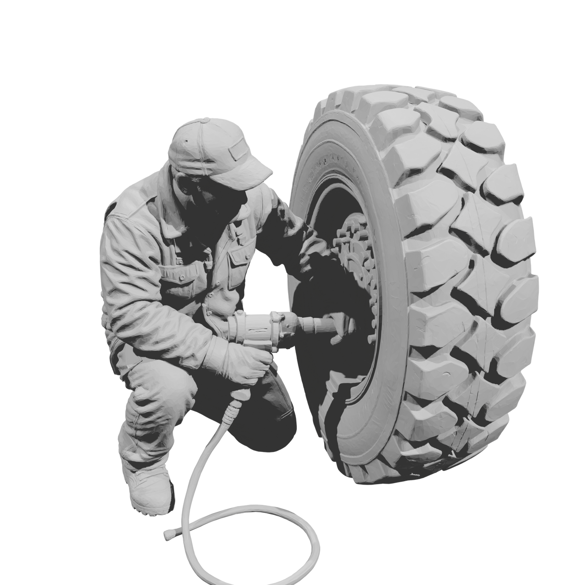 MM2204 Heavy Equipment Mechanic-8 Repairman with Large Tire