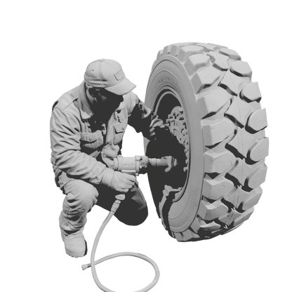 MM2204 Heavy Equipment Mechanic-8 Repairman with Large Tire