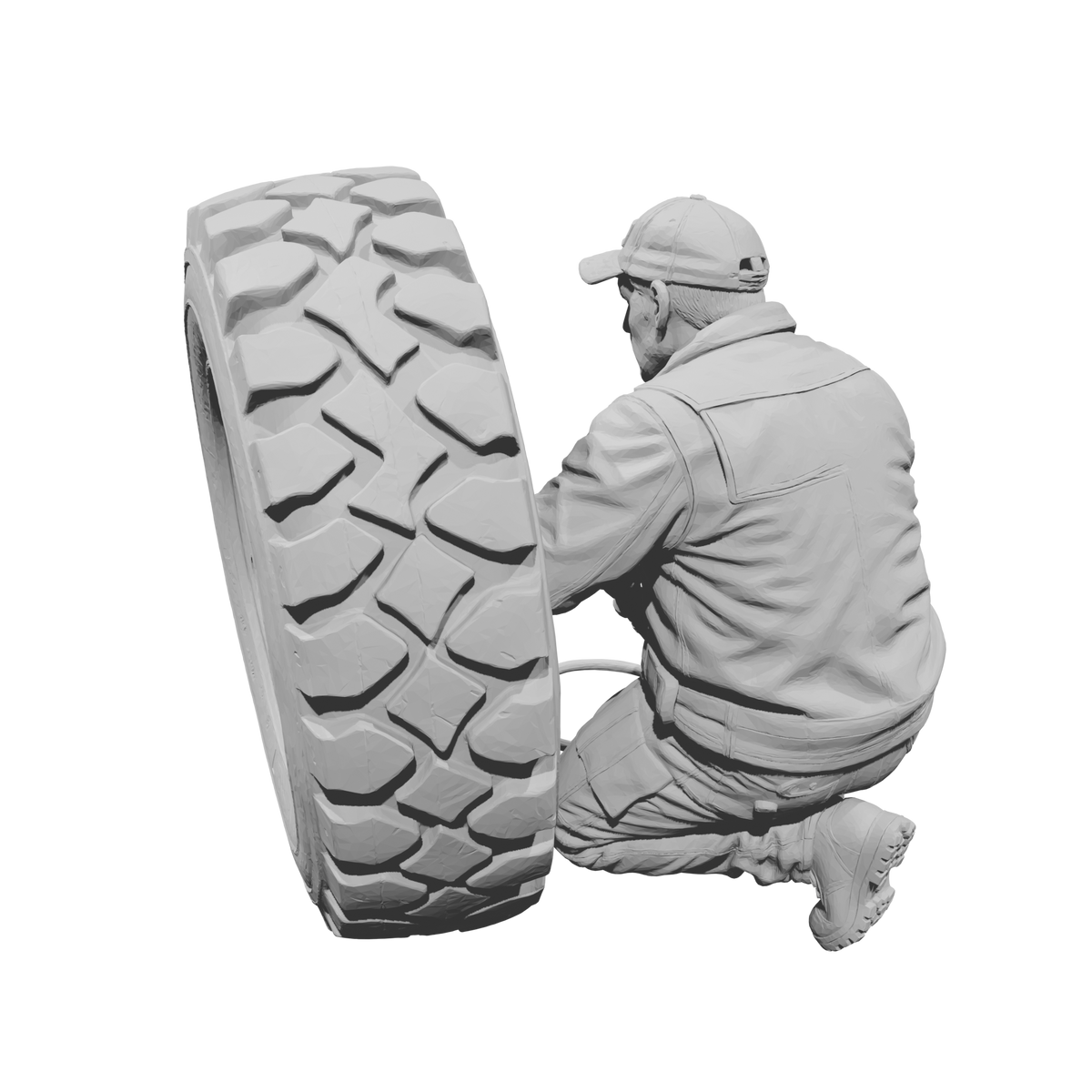 MM2204 Heavy Equipment Mechanic-8 Repairman with Large Tire