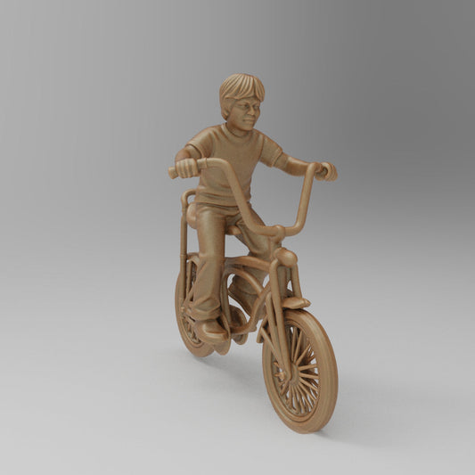 MM4428 1970s Street Scene Kid On Bike 1