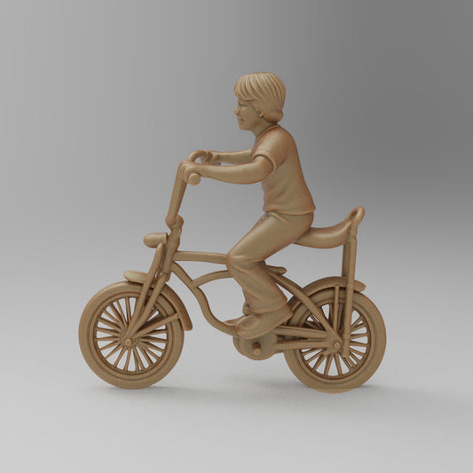 MM4428 1970s Street Scene Kid On Bike 1