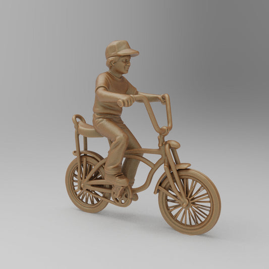 MM4428 1970s Street Scene Kid On Bike 2