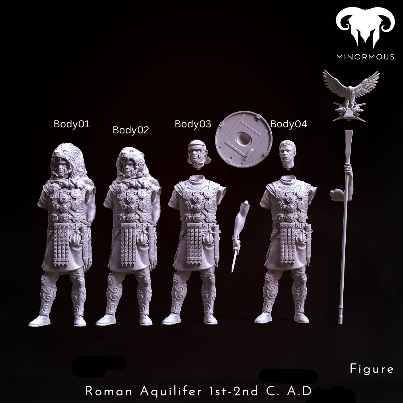 MIN108_ Roman Aquilifer 1st-2nd C. A.D. Looking at the Battlefield!