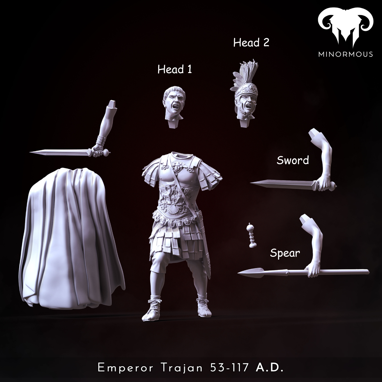 MIN113_ Roman Emperor Trajan 98 to 117 AD. The Sword of Rome!