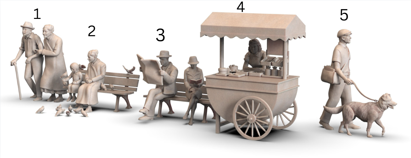 MM291 Civilian Street Scene