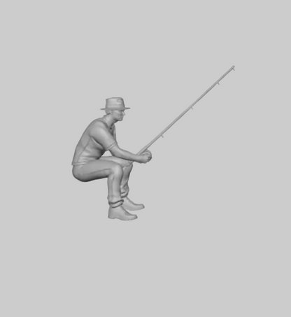 MM336 Male Sitting Fishing