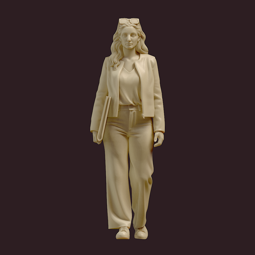 MM4171 Young Female Walking with Folder