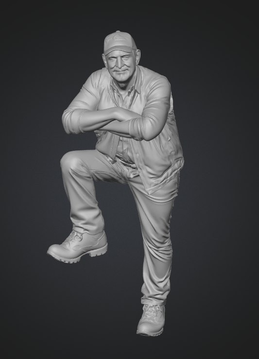 DG011 Farmer leaning on gate