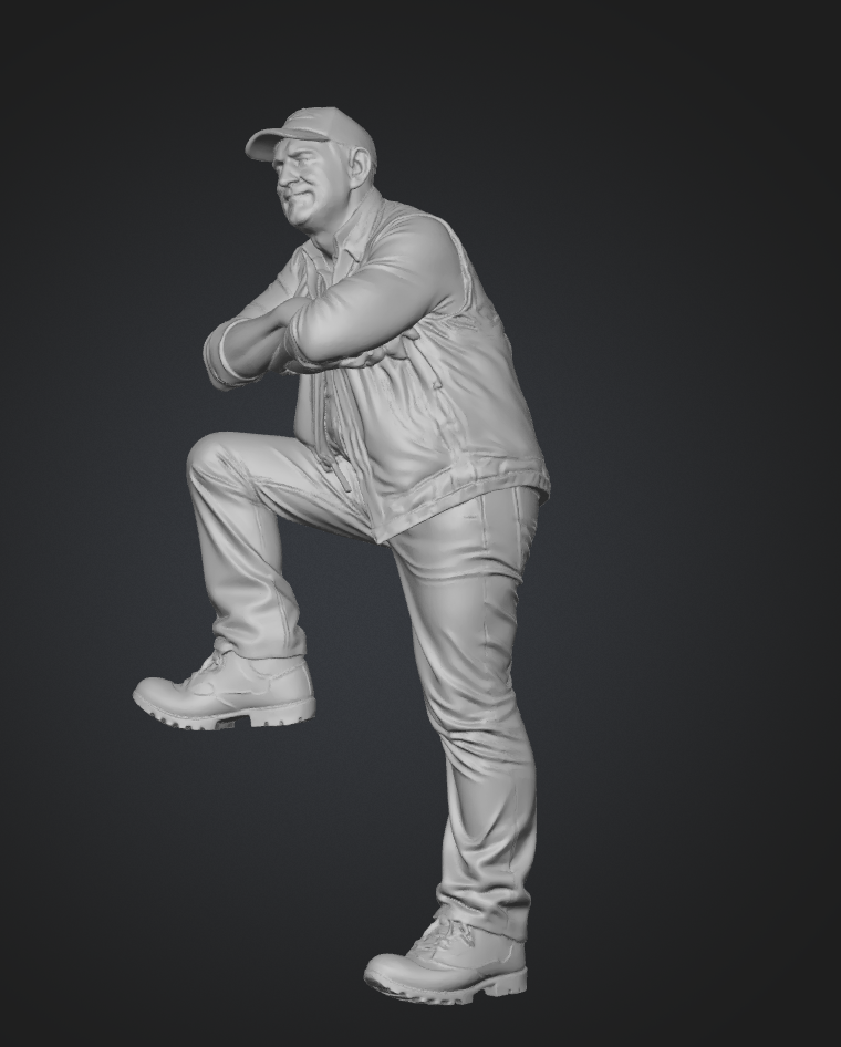 DG011 Farmer leaning on gate