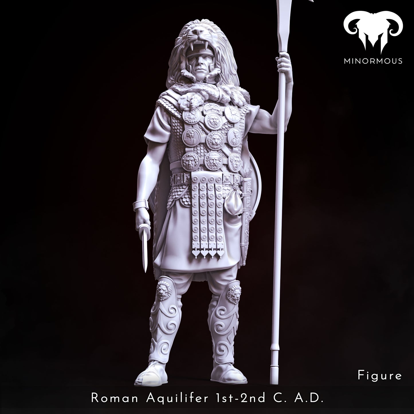 MIN108_ Roman Aquilifer 1st-2nd C. A.D. Looking at the Battlefield!