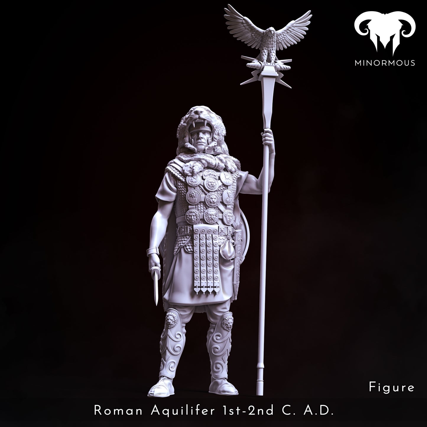 MIN108_ Roman Aquilifer 1st-2nd C. A.D. Looking at the Battlefield!