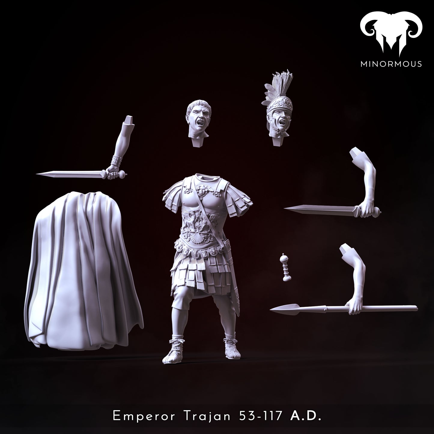 MIN113_ Roman Emperor Trajan 98 to 117 AD. The Sword of Rome!