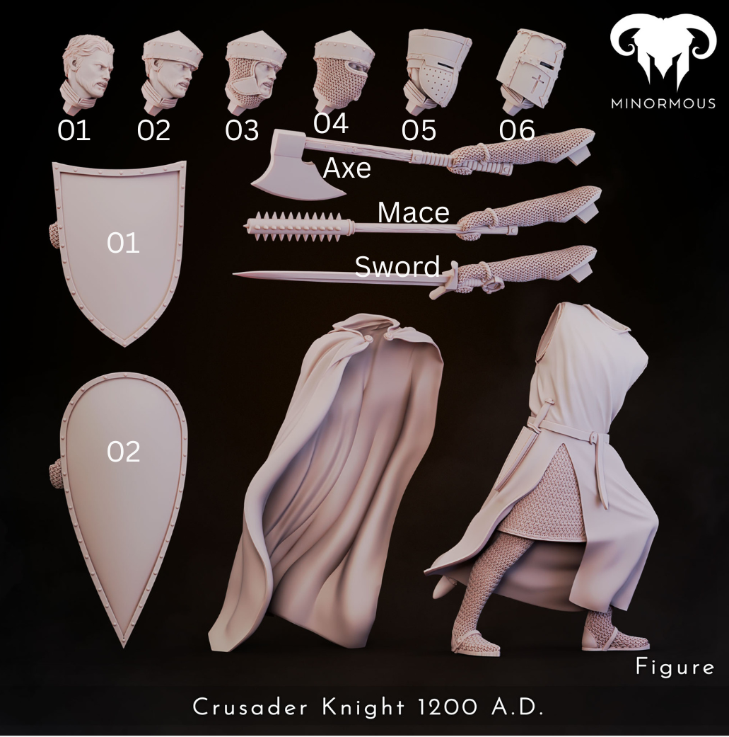 MIN101 Crusader Knight 12th-13th CAD - Vigilant Sentinel