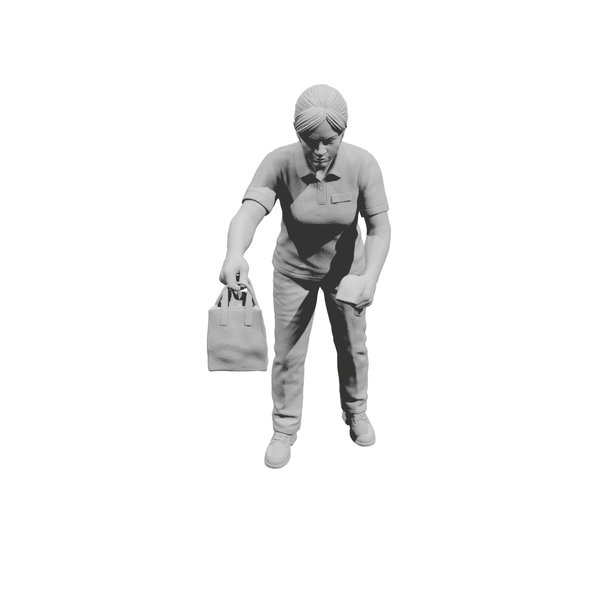 MM2301 Night Shift Convenience Store Crew-29 Worker scanning Bag