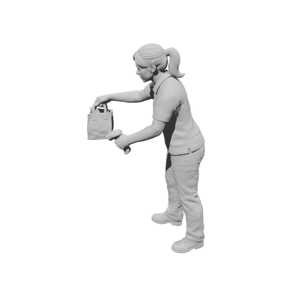 MM2301 Night Shift Convenience Store Crew-29 Worker scanning Bag