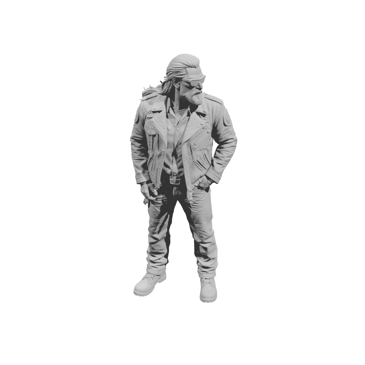 MM2266 Outlaw Biker Crew-1 Bearded Man in Sunglasses