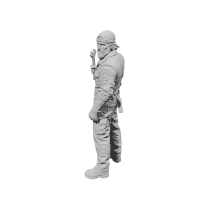 MM2267 Outlaw Biker Crew-2 Mechanic with Large Spanner