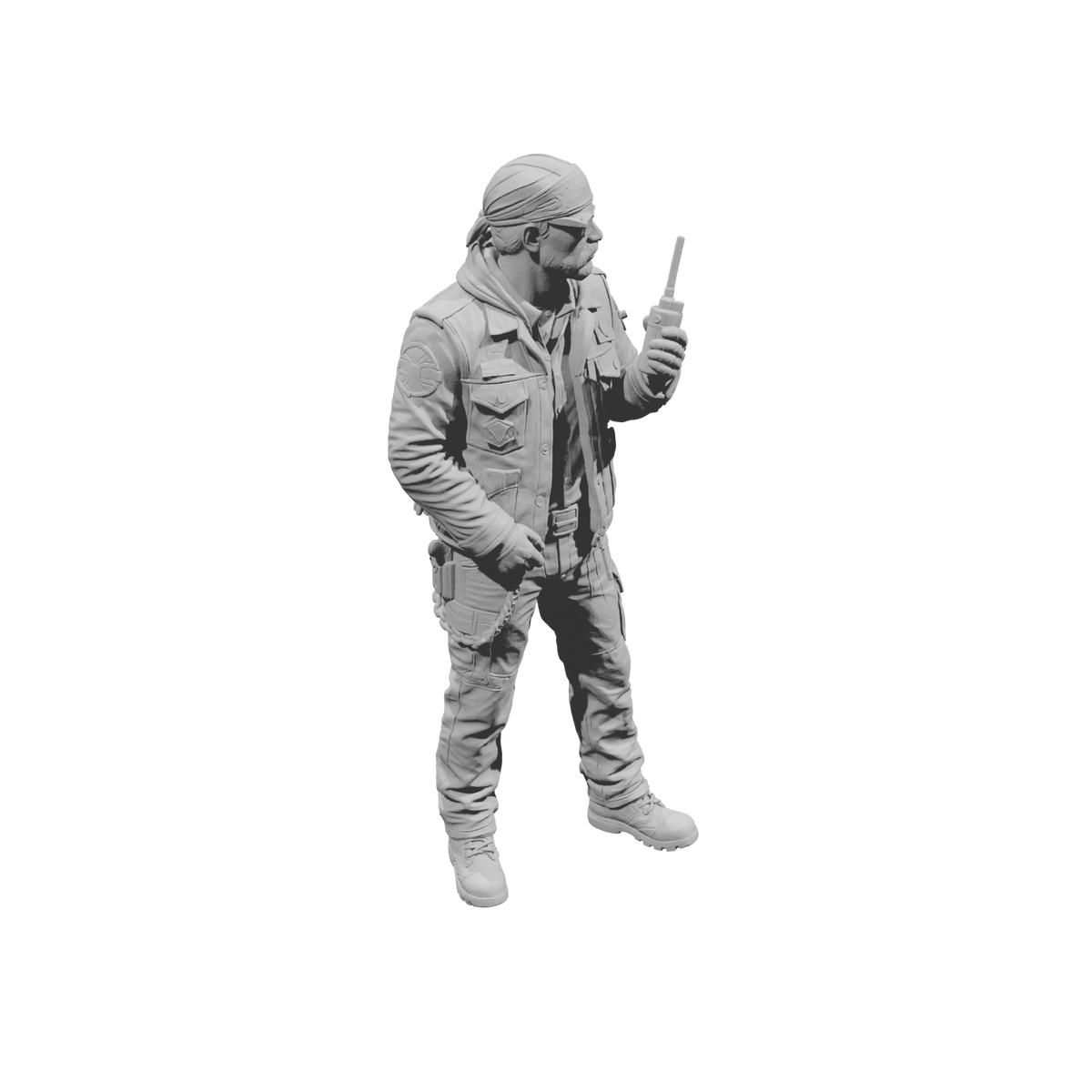 MM2268 Outlaw Biker Crew-3 Man with Walkie Talkie