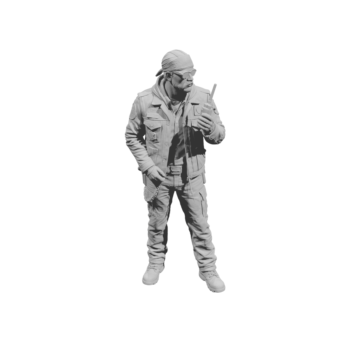 MM2268 Outlaw Biker Crew-3 Man with Walkie Talkie