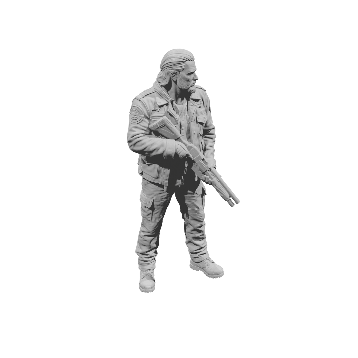 MM2272 Outlaw Biker Crew-7 Man with Shotgun