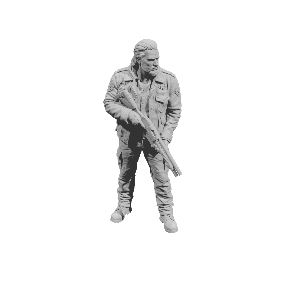 MM2272 Outlaw Biker Crew-7 Man with Shotgun