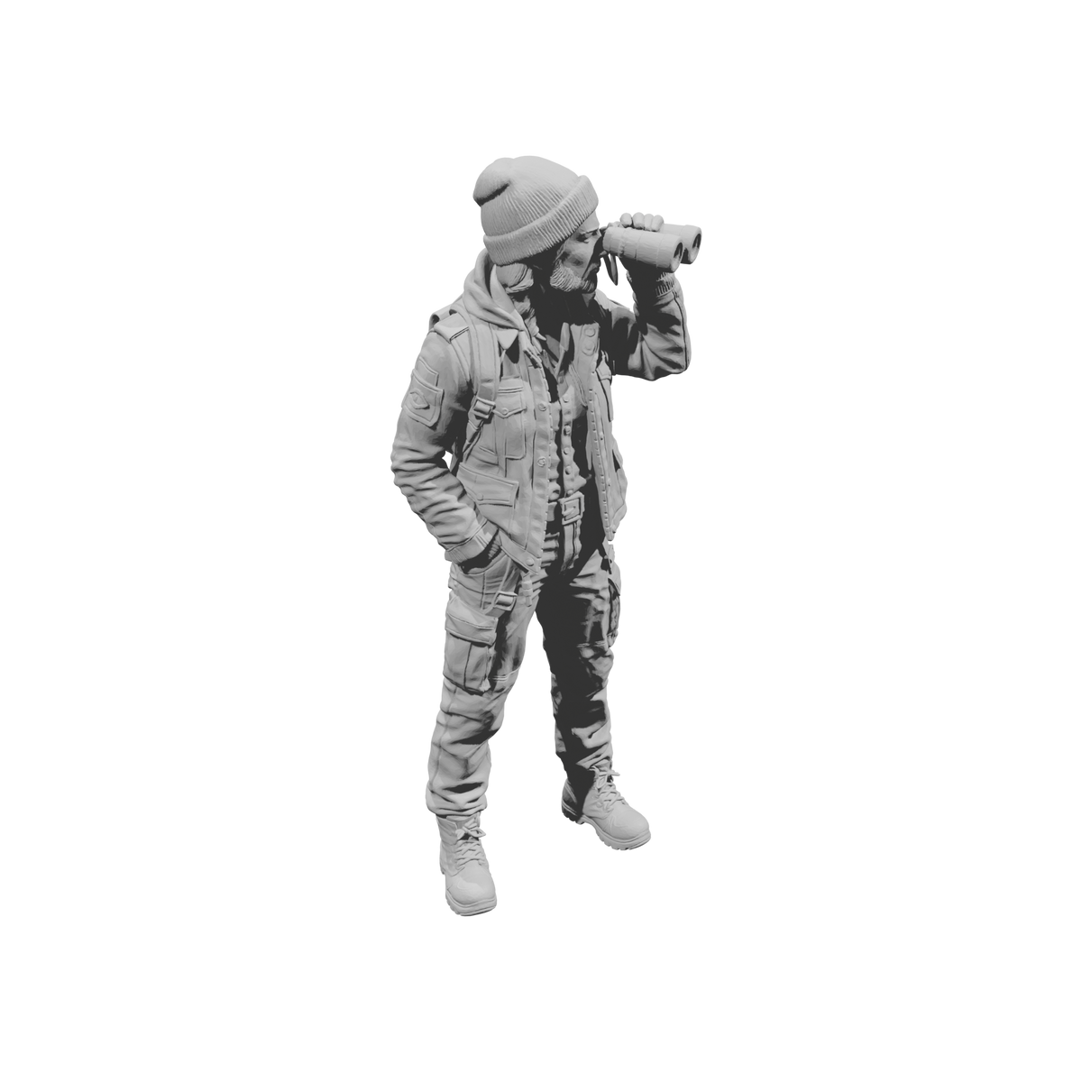 MM2273 Outlaw Biker Crew-8 Man with Binoculars