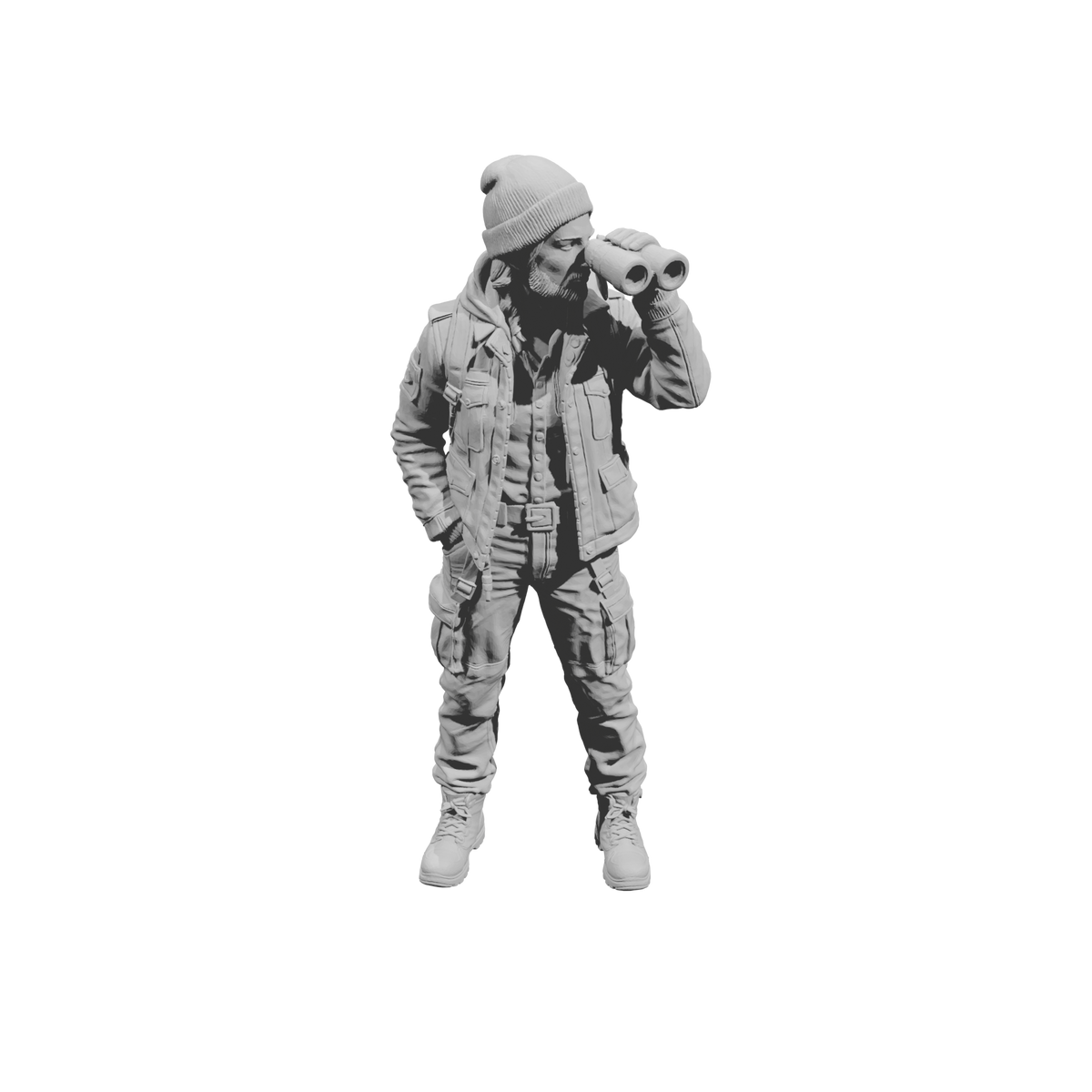 MM2273 Outlaw Biker Crew-8 Man with Binoculars