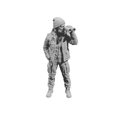 MM2273 Outlaw Biker Crew-8 Man with Binoculars