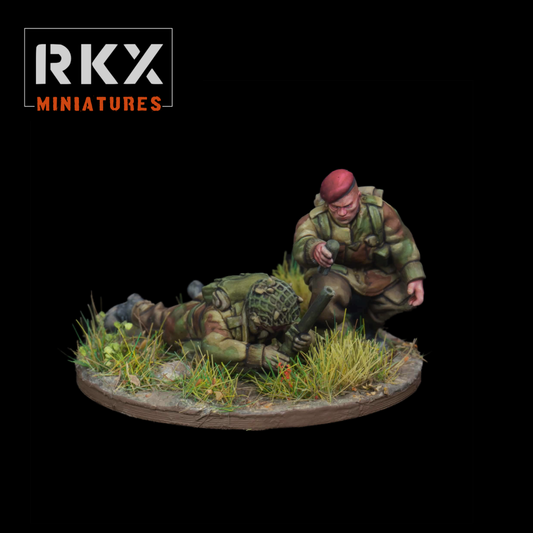 RKX001 Merville Battery WW2 Para Mortar Team