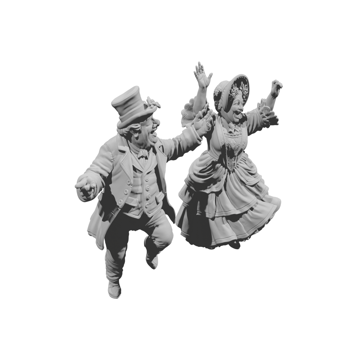 DG089 Winter Scene- Joyful dancers