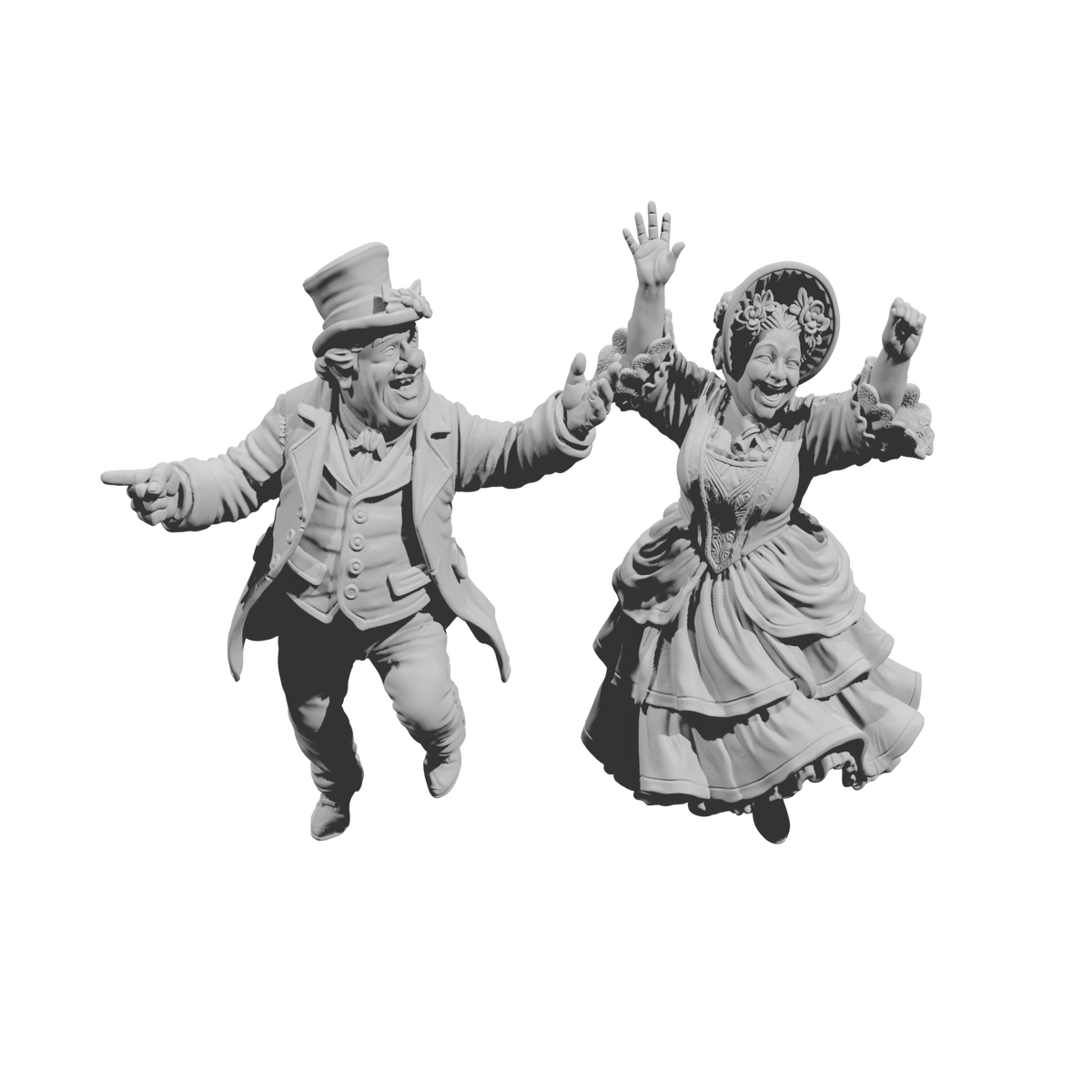 DG089 Winter Scene- Joyful dancers
