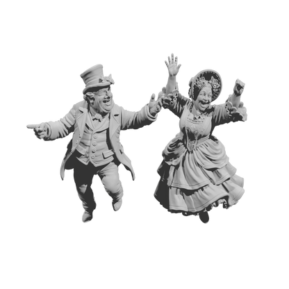 DG089 Winter Scene- Joyful dancers