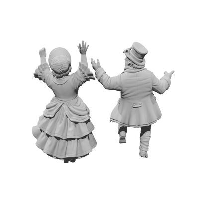 DG089 Winter Scene- Joyful dancers