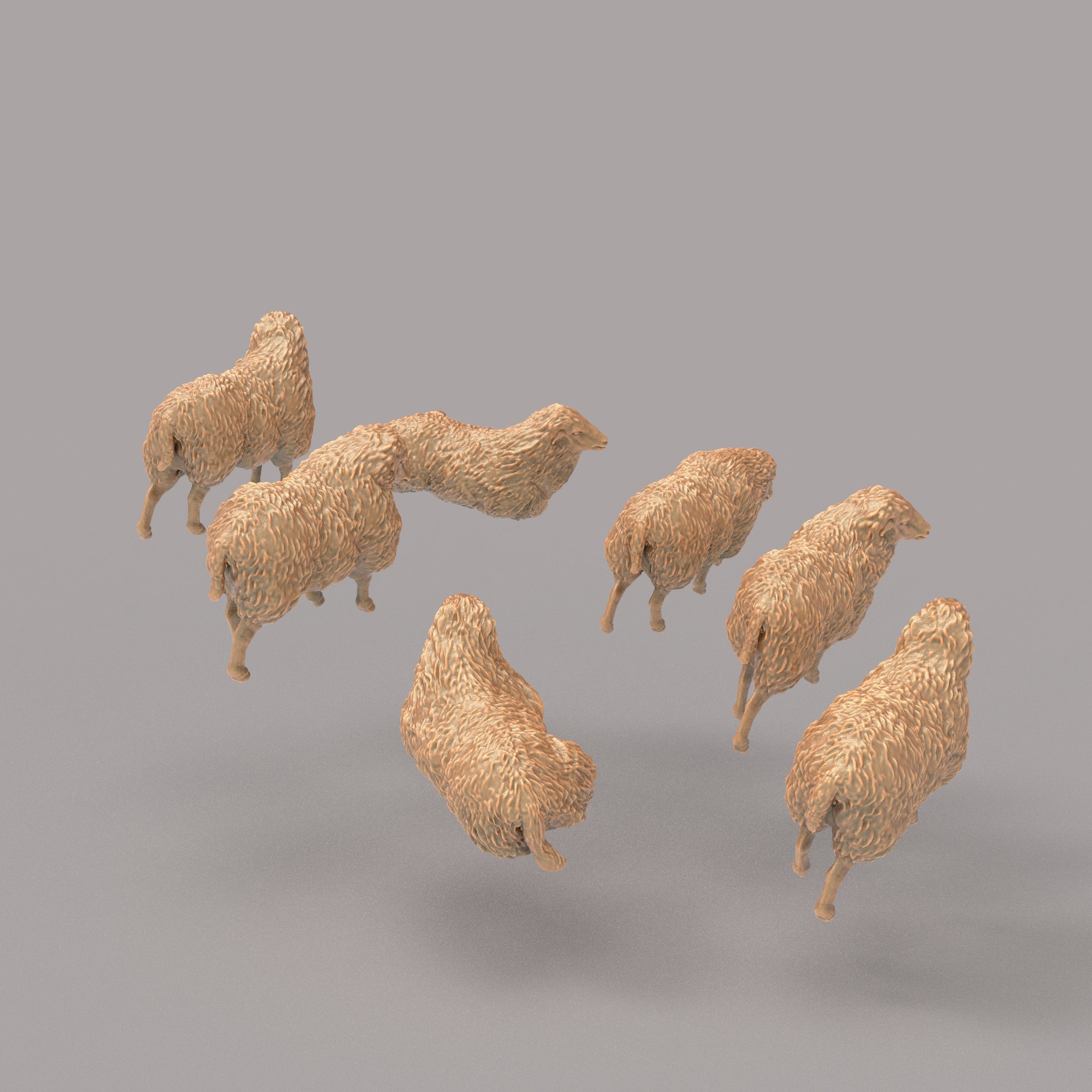 ADM2050 Small Flock of Sheep x 7