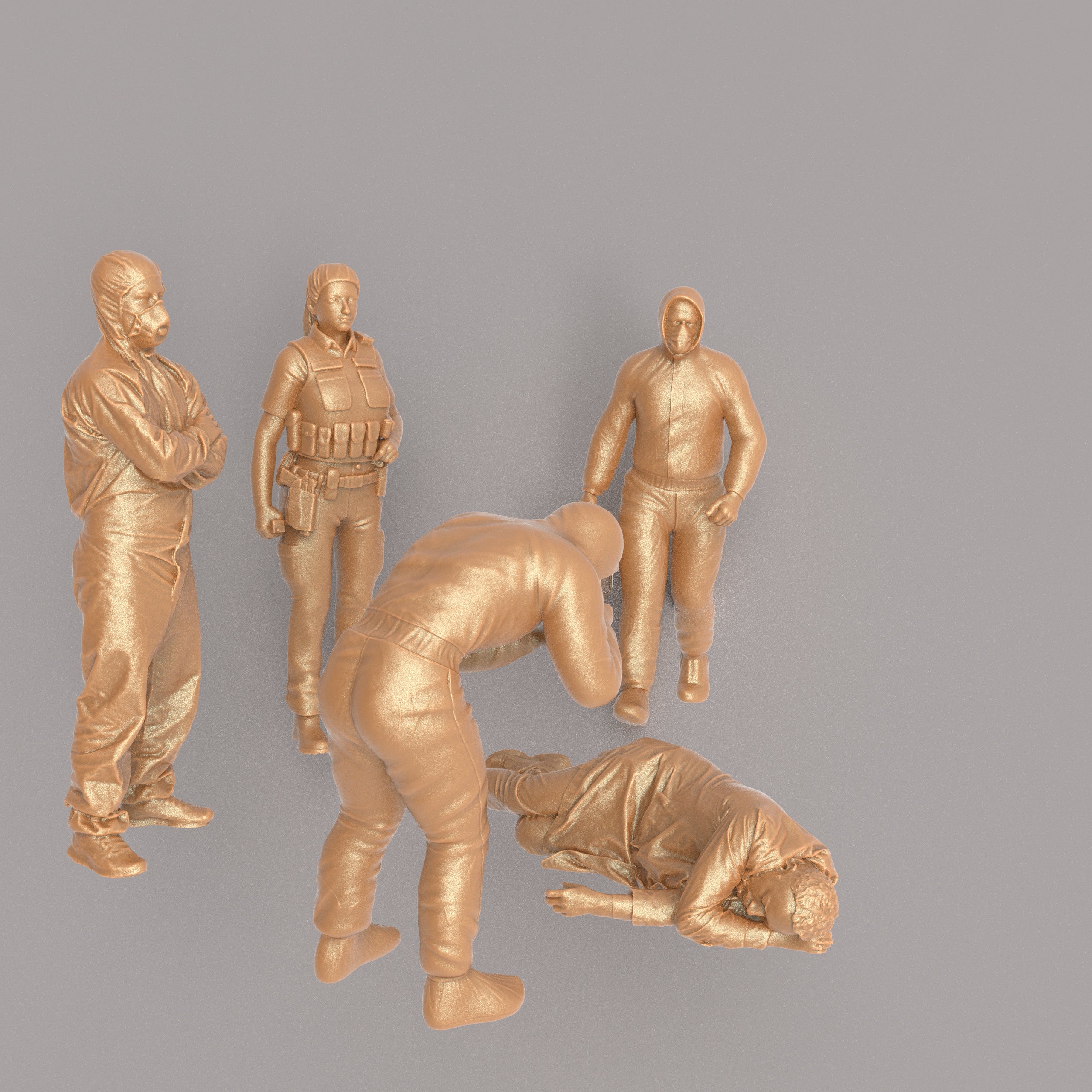 MM1056 Police Crime Scene 5 Figure's