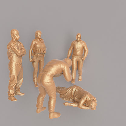 MM1056 Police Crime Scene 5 Figure's