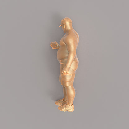 MM018 Large Male Bare Chested with Phone