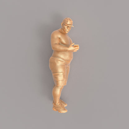 MM018 Large Male Bare Chested with Phone