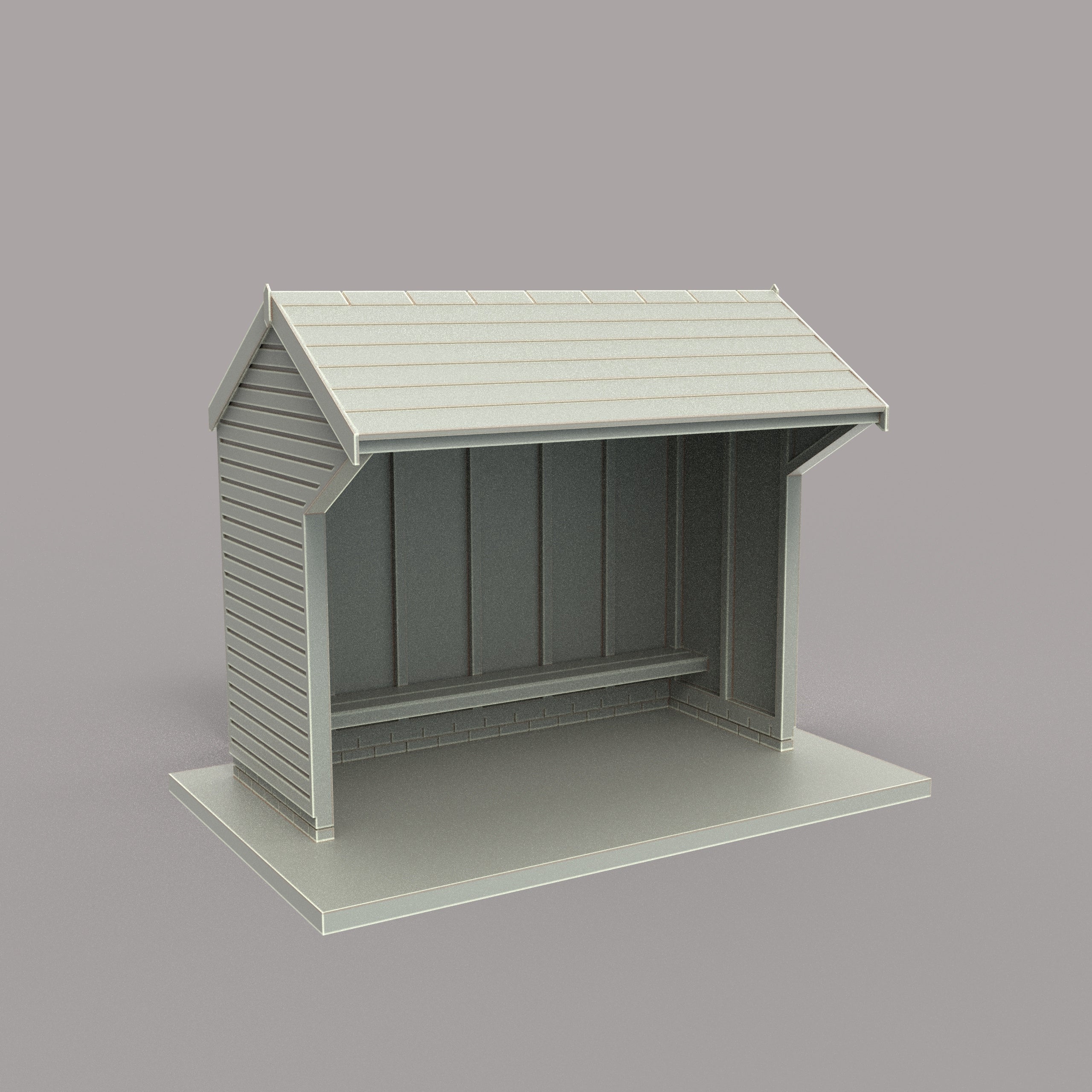 PJD107 Model Railway Wooden Bus Shelter