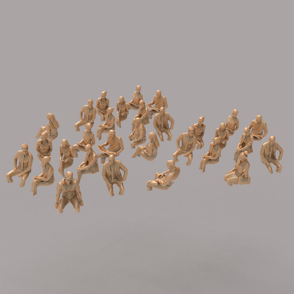 MM873 Sitting Train or Bus Passengers x 30 Legs Cut