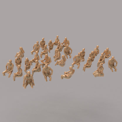 MM873 Sitting Train or Bus Passengers x 30 Legs Cut