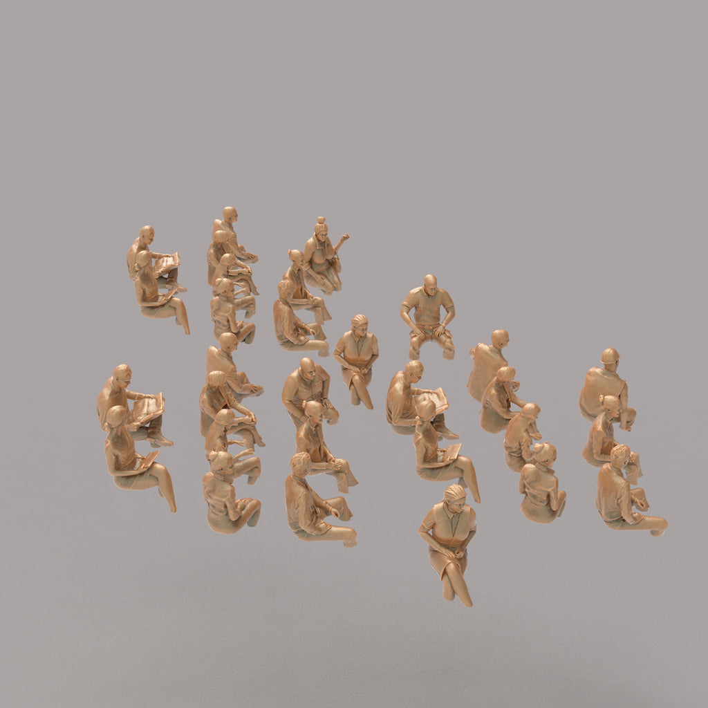 MM873 Sitting Train or Bus Passengers x 30 Legs Cut