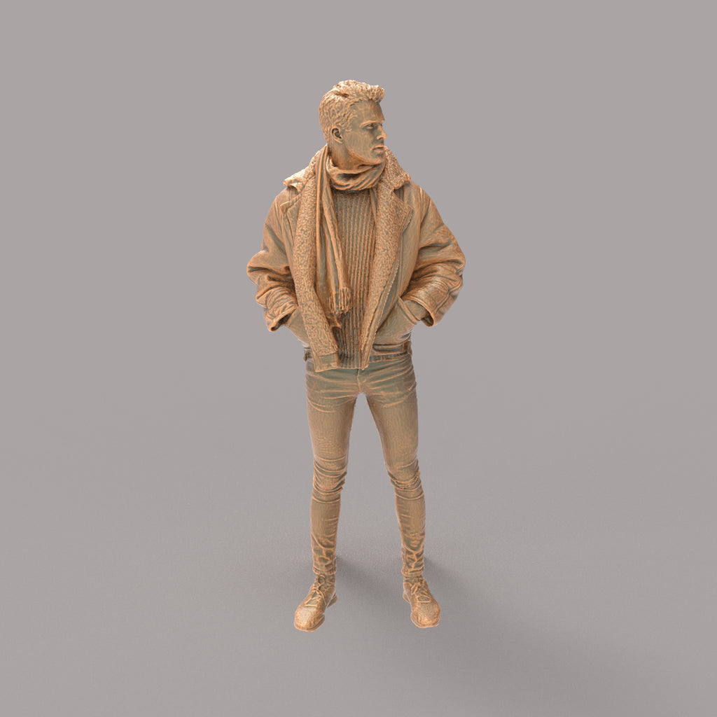 MM500 Young Smart Male Teenager in Winter Coat