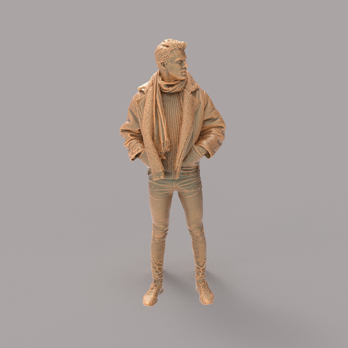 MM500 Young Smart Male Teenager in Winter Coat