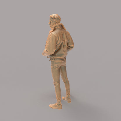 MM500 Young Smart Male Teenager in Winter Coat