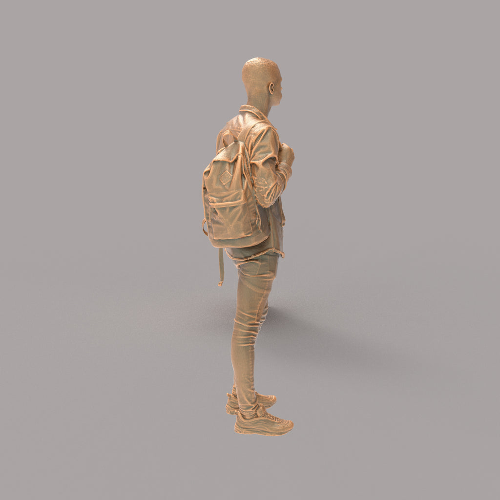 MM503 Young Smart Male Teenager with Bag